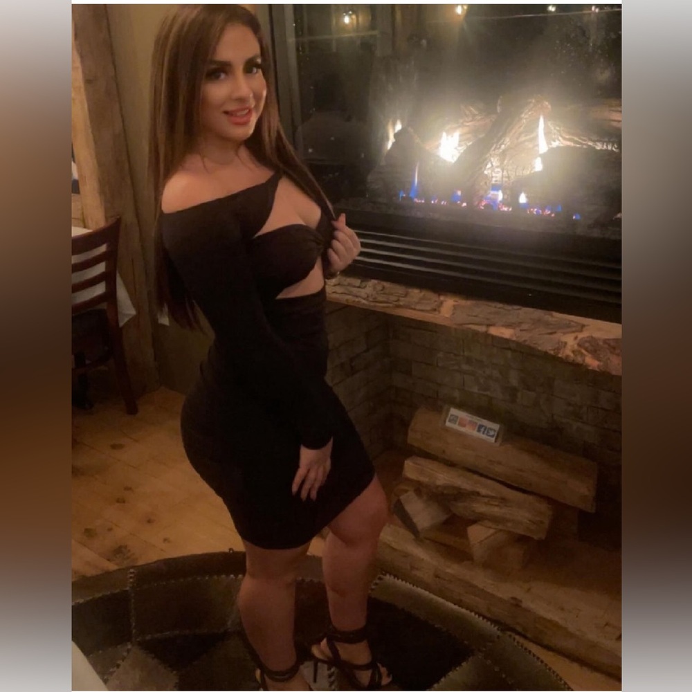 Black cut out dress